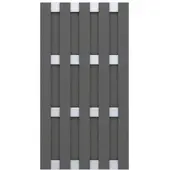 Traumgarten Sichtschutzzaun JUMBO WPC Alu-Design Anthrazit Sichtschutz Lamellenzaun, 95x179 cm