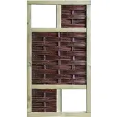 Alpholz Nabil-3D Weidengeflechtzaun Element mit 2 Fenster aus Holz