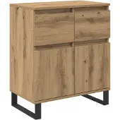 vidaXL Sideboard Artisan-Eiche 60 x 35 x 70 cm Verbundholz und Eisen
