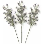 Layba Kunstblumen 3er Set Lila Violett Weiß 65 cm Schleierkraut