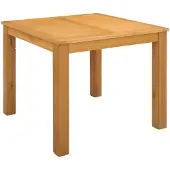 vidaXL Esstisch 90 x 90 x 75 cm Massivholz Eiche Natur Quadratisch