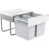 Hailo 3644701 - AS Raumspar Tandem S - 18L/12L Abfallsammler Mülleimer