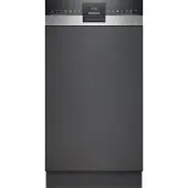 Siemens iQ300 SR53ES25KE, Halb integriert, Single (45 cm breit), Edelstahl, Edelstahl, 10 Maßgedecke, B