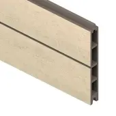 Traumgarten Sichtschutzzaun Einzelprofil SYSTEM WPC CLASSIC Sand Sichtschutz Steckzaun Lamellenzaun