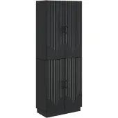 Syfax Schrankset 2 pcs Schwarz Holzwerkstoff