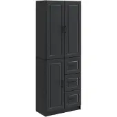 Syfax Schrankset 2 pcs Schwarz Holzwerkstoff