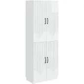 vidaXL Schrankset 2 pcs Hochglanz Weiß Holzwerkstoff