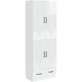 Syfax Schrankset 2 pcs Hochglanz Weiß Holzwerkstoff