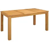 vidaXL Esstisch 150 x 85 x 75 cm Massivholz Eiche Natur Rechtwinklig