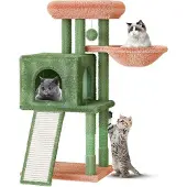 OEM Kleiner Plüsch-Kletterturm für Katzen, grün, 98 cm