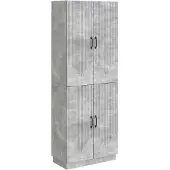 vidaXL Schrankset 2 pcs Betongrau Holzwerkstoff