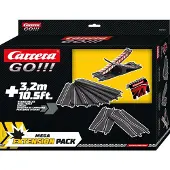 Carrera GO!!! Autorennbahn Zubehör Mega Extension Pack | zusätzliche Schienenelemente für 3,2 m Streckenverlängerung | mit Wippe und Engstellen
