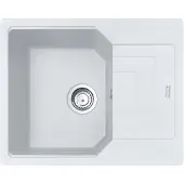 Franke Spüle URBAN UBG 611-62 in GLACIER mit Drehexcenterbedienung Edelstahl / Ausschnittmaß 600 x 480 mm R15 / Granitspüle