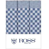 Ross 3er Pack Baumwoll-Geschirrtücher Gebild 45x65 cm | blau - blau