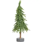 Kaemingk Mini Weihnachtsbaum grün glitter Ø 13 cm Höhe 70 cm