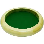 HOT Games Würfelbahn blankes Holz 30cm rund grüner Filz