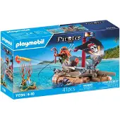 Playmobil Pirates Schatzbergung auf Piratenfloss, Pirat, 4 Jahr(e), Mehrfarbig, Kunststoff
