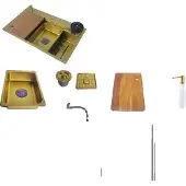OEM Küchenspüle, Edelstahl, Einzelbecken-Design, 75x46 A