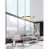 Nova Luce VEGAS LED Pendelleuchte Messing 23W Warmweiss 180x65cm 86016807