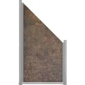 GROEN & JANSSEN Zaun Abschlusselement GroJa Premo HPL ohne Pfosten 90 x 180 cm Rostoptik