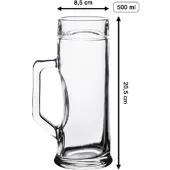 Luxentu Bierkrug PREMIUM 0,5 l - Stürmer mit Bierkrug