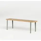 TIPTOE - LOU Bank, 140 x 30 cm, Eiche / eucalyptus grau