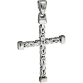 Zeeme Basic Anhänger Silber 925 Kreuz-Motiv Königskette poliert 52mm