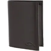 OXMOX Leder Geldbörse Leather RFID Protect Kombibörse Freedom Fish Embossed Brown dunkelbraun