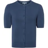Marie Lund Kurzarm-Strickjacke in indigo - 0004 | Gr.: L