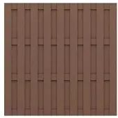 Traumgarten Sichtschutzzaun JUMBO WPC Braun Sichtschutz Lamellenzaun, 179x179 cm