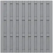 Traumgarten Sichtschutzzaun JUMBO WPC Grau Sichtschutz Lamellenzaun, 179x179 cm