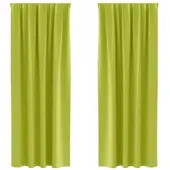 vidaXL Verdunkelungs-Vorhänge mit Ringen 2 pcs Grün 245 x 140 cm