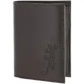 OXMOX Leder Geldbörse Leather RFID Protect Kombibörse Lizard Embossed Brown dunkelbraun