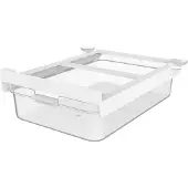 Rotho Kühlschrankschublade - Transparent - Weiß - Kunststoff - 2600 ml