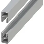 Traumgarten Sichtschutzzaun SYSTEM Senkrecht-Adapter 2er-Set silber