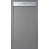 Frascio New Tecnology Duschwanne 70X115 cm mit Line Slim-SeitengitterGrau RAL 7037mit Abfluss