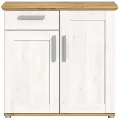 Inn.Furn Kommode "Mirano" in weiß Lärche und Eiche Artisan Landhaus Sideboard 95 cm