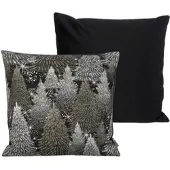 Pichler Dekokissenhülle Chalet noir 50x50 cm - schwarz;beige