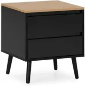 VS VENTA-STOCK NACHTTISCH Desi 2 schubladen schwarze Farbe