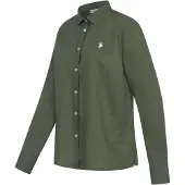 U.s. polo assn. Damen Leinenshirt P045 in Olive | Gr.: L