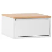 VS VENTA-STOCK NACHTTISCH schwebender Desi Weiß/Eiche