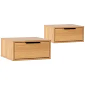 VS VENTA-STOCK NACHTTISCHE schwebende – Set aus 2 schewebende Nachttischen Eichenfarbe
