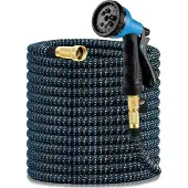 Famanu Gartenschlauch Flexibel, 3/4 Zoll, erweiterbar, 9 Funktionen, 50 Fuß (15 m)
