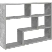 vidaXL Wandregal Wandhalterung Betongrau 95 x 20 x 69,5 cm