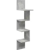 vidaXL Wandregal Wandhalterung Betongrau 32 x 21 x 107 cm