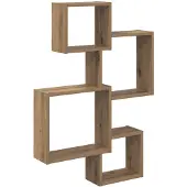 vidaXL Wandwürfelregale Wandhalterung Artisan-Eiche Holzwerkstoff