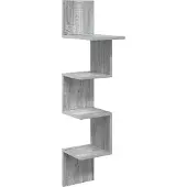 vidaXL Wandregal Wandhalterung Grau Sonoma 32 x 21 x 107 cm