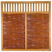 Tetzner & Jentzsch VESUV Weidengeflechtzaun 180 x 180 cm, braun gebeizte Weide