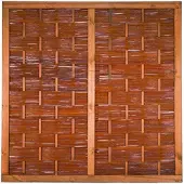 Tetzner & Jentzsch ÄTNA Weidengeflechtzaun 180 x 180 cm, braun gebeizte Weide