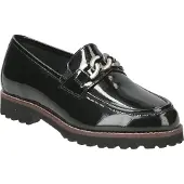 Sioux Slipper & Mokassin MEREDITH, Lack/Brush, Schwarz, Damen